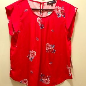 Floral short sleeve blouse